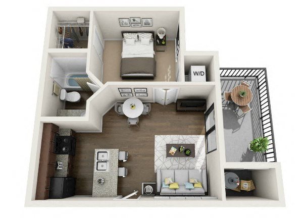 Skipjack: 1BR 1BA/486 SF